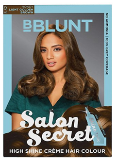 Bblunt Salon Secret High Shine Creme Hair Colour Light Golden Brown 5 32 100gm With Shine Tonic 8ml
