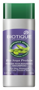 Biotique Bio Soya Protein Fresh Nourishing Shampoo For Dry Damaged Color Treated Hair 190ml