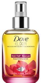 Dove Elixir Hair Fall Rescue Rose Almond Hair Oil 90ml