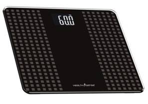 Health Sense PS 117 Glass Top Digital Personal Body Weighing Scale Black Gray 