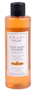 Khadi Mauri Herbal Fenugreek Methi Face Wash Anti Pigmentation Herbal And Ayurvedic 210 Ml