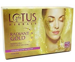 Lotus Herbals Radiant Gold Facial Kit Revitalising Effect 37gm