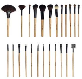 Puna Store Makeup Brush Set 24 Pieces With Black PU Leather Case