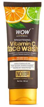 WOW Skin Science Brightening Vitamin C Face Wash No Parabens Sulphate Silicones Color