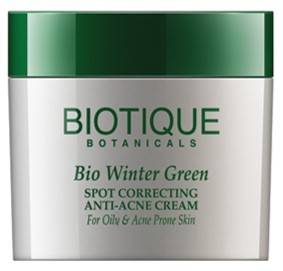 Biotique Bio Winter Green Spot Correcting Anti Acne Cream For Oily Acne Prone Skin 15gm