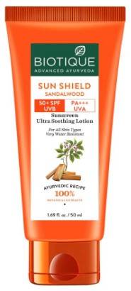 Biotique Sandalwood Sunscreen Ultra Soothing Face Lotion SPF 50