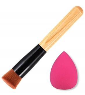 Generic 1 Liquid Foundation Blend Blush Brush 1 Powder Sponge Puff Makep Set 54004083MG