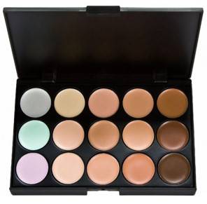 Generic 15 Colors Contour Concealer Palette With 1 Flawless Makeup Foundation Puff