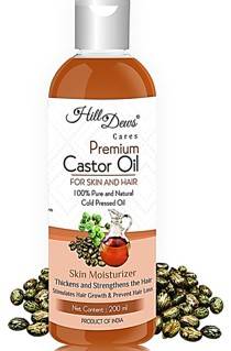 HillDews Castor Oil 200ml Cold Pressed For Skin Hair
