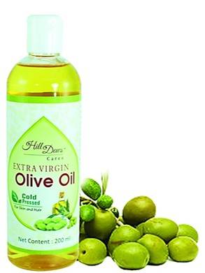 HillDews Extra Virgin Olive Oil 200ml Cold Pressed For Skin Hair