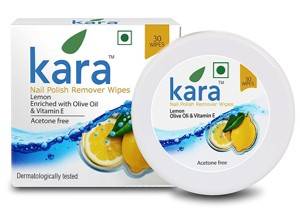 Kara Wipes Nail Polish Remover Lemon 30 Pulls