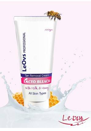 LeOvs Professional Lacto Bleach With Tan Removal And Instant Glow Cream 100gm