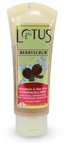 Lotus Herbal Berryscrub Strawberry And Aloe Vera Exfoliating Face Wash 80gm