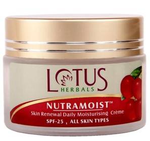 Lotus Herbals Nutramoist Skin Renewal Daily Moisturising Creme With SPF 25 50gm