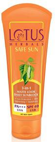 Lotus Herbals Safe Sun 3 In 1 Matte Look Daily Sunblock SPF 40 50gm