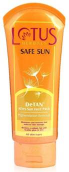 Lotus Herbals Safe Sun De Tan After Sun Face Pack 100g