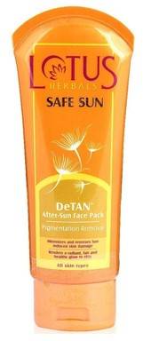 Lotus Herbals Safe Sun De Tan After Sun Face Pack 100gm