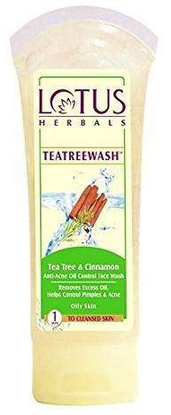 Lotus Herbals Teatreewash Tea Tree And Cinnamon Anti Acne Oil Control Face Wash 120gm