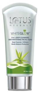 Lotus Herbals Whiteglow 3 In 1 Deep Cleansing Skin Whitening Facial Foam 100gm