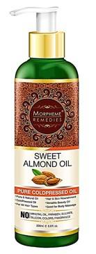 Morpheme Remedies Pure ColdPressed Sweet Almond Oil For Hair Skin No Mineral Oil Sulphate 200ml