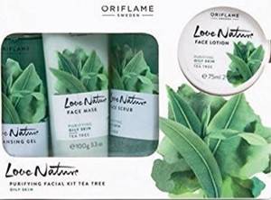 Oriflame Sweden Ayurvedic Tea Tree Nature Facial Kit Green 32258 