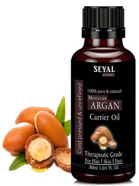 Seyal Moroccan Argan Oil Pure Natural Therapeutic Grade Organic Cold Pressed For Hair Skin Face 30ml