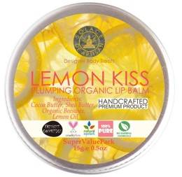 SolaceDeArtisan Lemon Kiss Plumping Organic Lip Balm SuperValuePack 15g