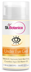 St Botanica Under Eye Gel 30ml With Vitamin E B3 Hyaluronic Acid Aloe Vera Cucumber Argan Oil 