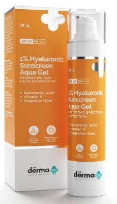 The Derma Co 1 Hyaluronic Sunscreen Aqua Ultra Light Gel With SPF 50 PA 5