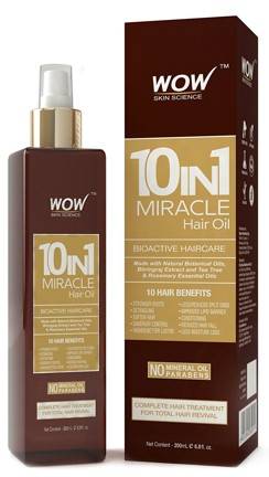 WOW 10 In 1 Active Miracle Hair Oil No Parabens And Mineral Oils 200ml