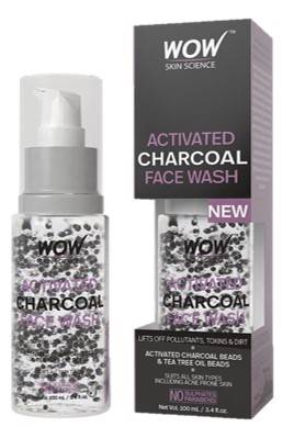 WOW Activated Charcoal Face Wash With Activated Charcoal Beads No Sulphates Parabens 100ml