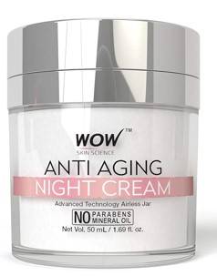 WOW Anti Aging No Parabens Mineral Oil Night Cream 50ml