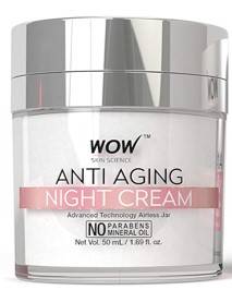 WOW Anti Aging No Parabens And Mineral Oil Night Cream 50ml